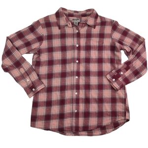 Wrangler Wrancher pink flannel shirt Medium EUC